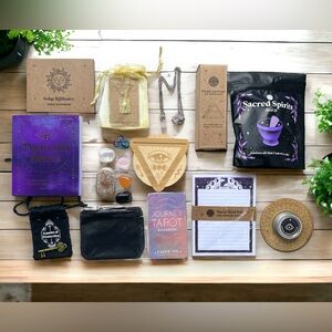 Goddess Provisions Bundle Lot Crystals Spell Book Tarot Jewelry Altar + More NEW